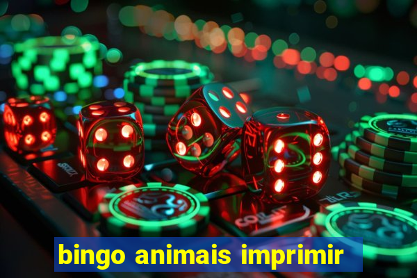 bingo animais imprimir